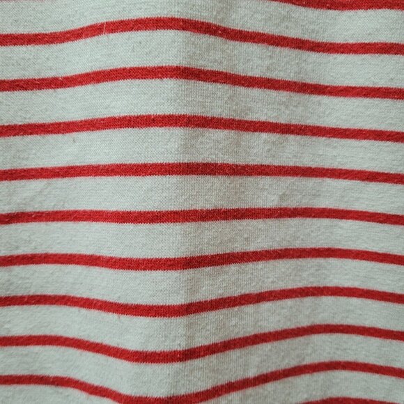 J. Crew Women's Small Maritime Stripe Knit Red White Preppy Dress 3/4 Sleeve - Picture 5 of 5